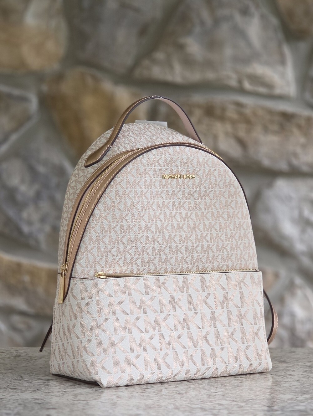 Michael Kors Sheila Logo Medium Pink Backpack
